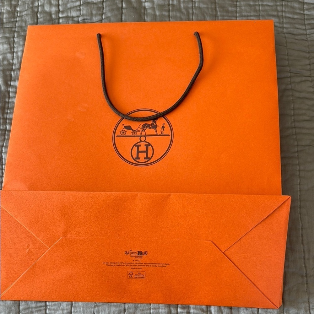 Hermès Orange Shopping Bag